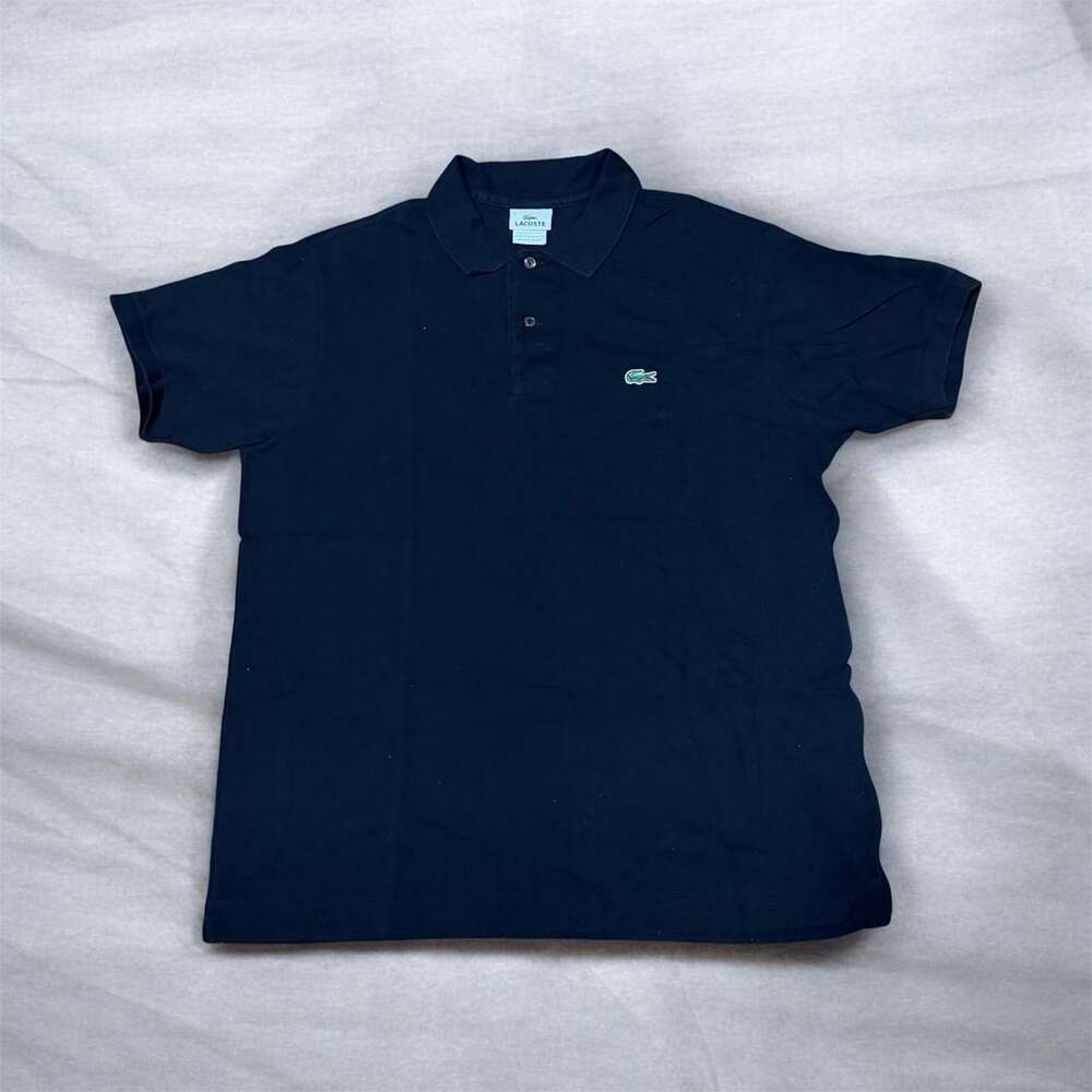 Lacoste Classic Fit Polo Shirt Black Cotton Pique